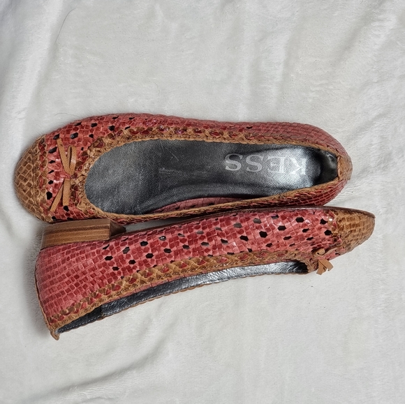 Y2K kess woven leather ballet flats - Picture 6 of 6